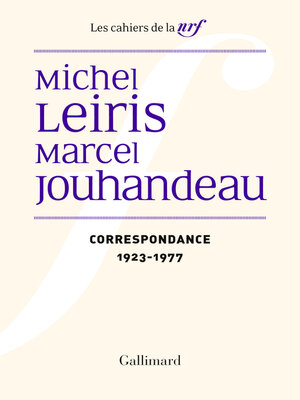 cover image of Correspondance (1923-1977)